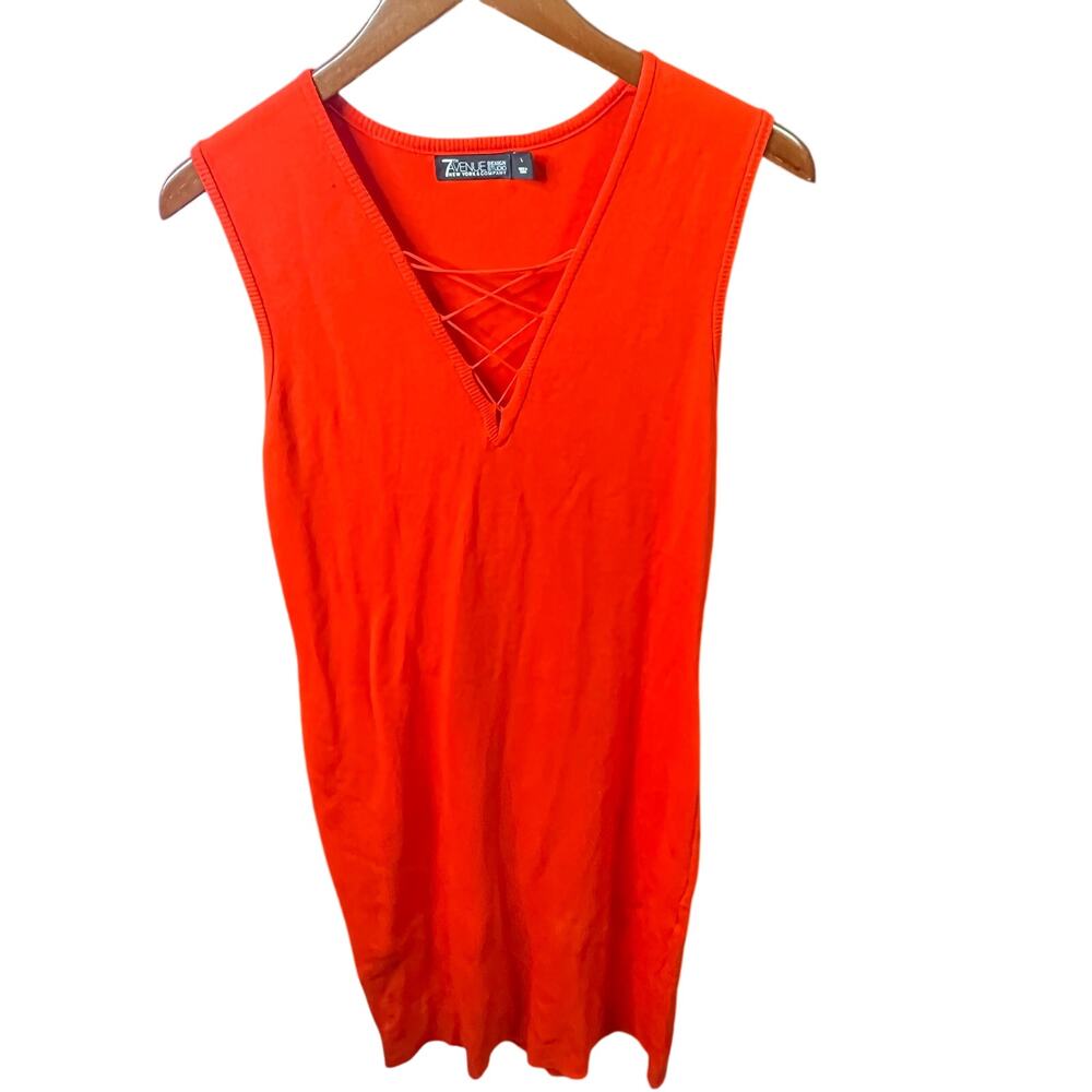 7th Avenue Orange Maxi Dress size Large